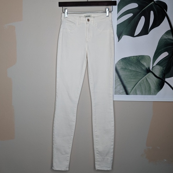 L'AGENCE Marguerite Skinny High Rise White Jeans - Picture 2 of 8